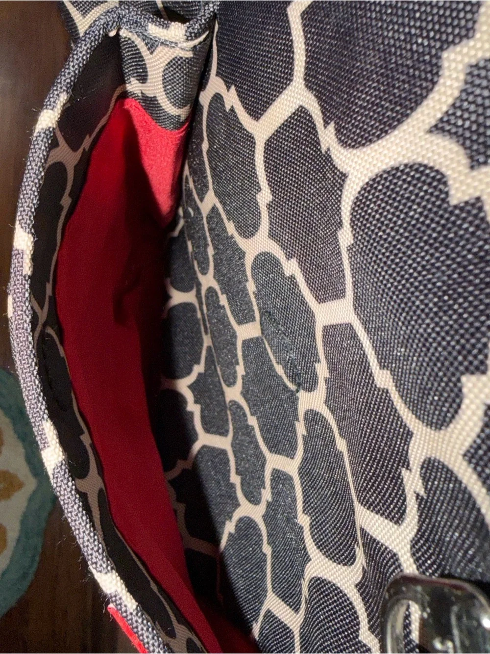 Skip Hop Black and Cream Geometric Convertible Diaper Bag